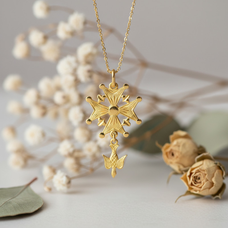 pendentif croix huguenote